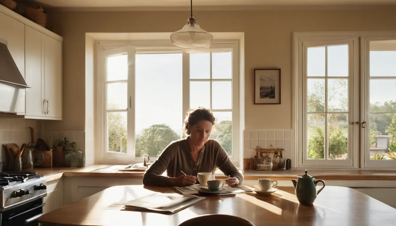 Homeowner reviewing a written septic estimate at a kitchen table in the Credit River area